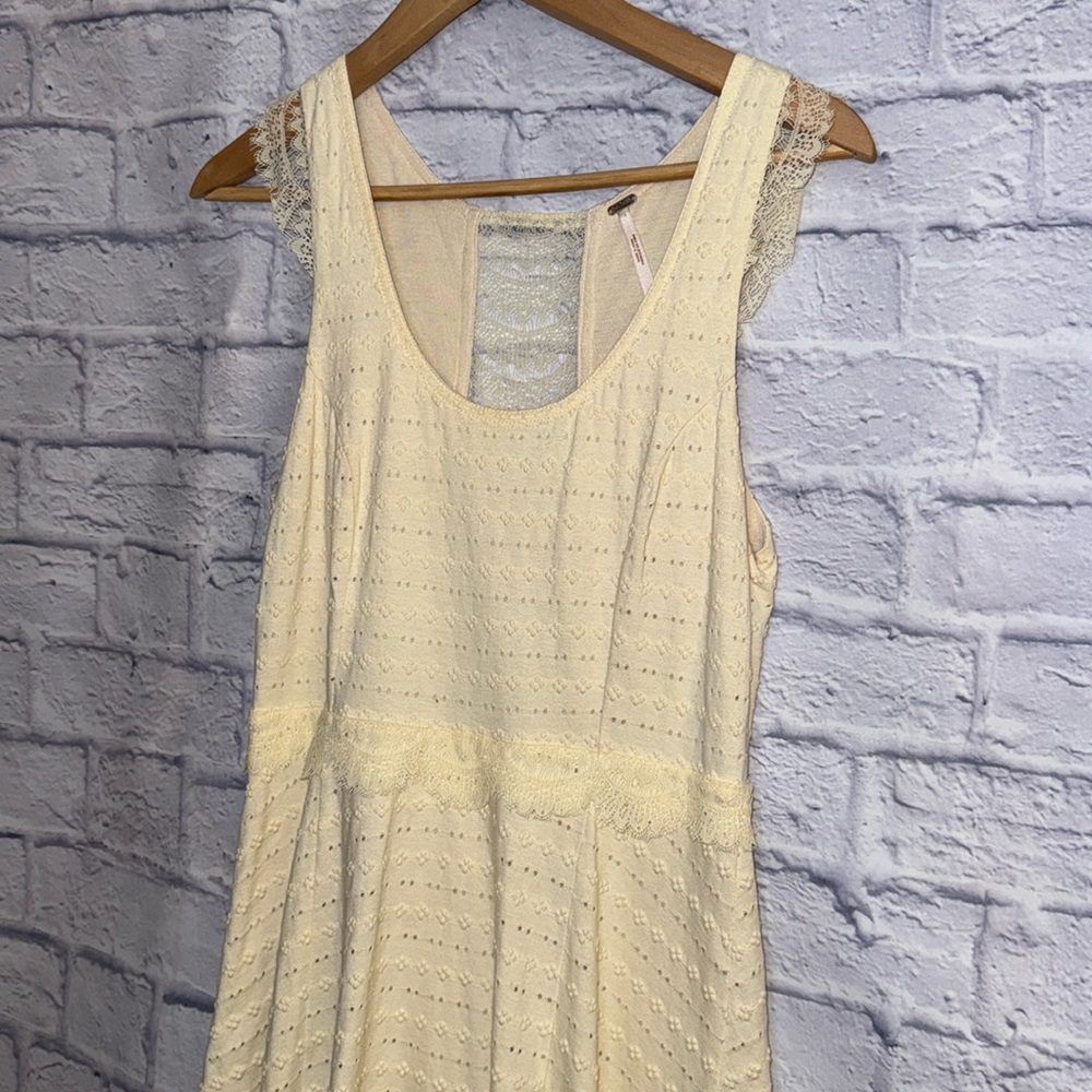 Free People | Cream Lace Dress - Picture 2 of 8
